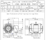 Q0756 TECO-Westinghouse 75 HP 1200 RPM 405T 230/460/796V ODP 3-Phase Oil Well Pump Motor
