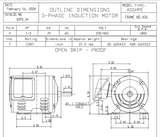 DSP0/34 TECO-Westinghouse 1/3 HP 1800 RPM 56 Frame 230/460V ODP Rolled Steel 3-Phase Motor