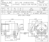 DSP0022 TECO-Westinghouse 2 HP 3600 RPM 56 Frame 230/460V ODP Rolled Steel 3-Phase Motor