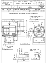 DJMP0026 TECO-Westinghouse 2 HP 1200 RPM 184T JM 230/460V ODP Rolled Steel 3-Ph Pump Motor