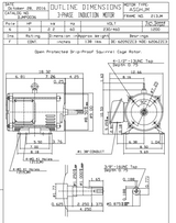 DJMP0036 TECO-Westinghouse 3 HP 1200 RPM 213T JM  230/460V ODP Rolled Steel 3-Ph Pump Motor