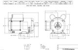 SP0/54 TECO-Westinghouse 1/2 HP 1800 RPM 48 Frame 115/208-230V ODP Rolled Steel 1-Ph Motor