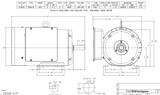 ST0052 TECO-Westinghouse 5 HP 3600 RPM 184T 208-230V TEFC Rolled Steel 1-Ph Motor