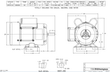 SPHT0/54 TECO-Westinghouse 1/2 HP 1800 RPM 56 Frame 115/208-230V TEFC Rolled Steel 1-Ph Motor