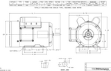 SPHT1/52 TECO-Westinghouse 1 1/2 HP 3600 RPM 56H Frame 115/208-230V TEFC Rolled Steel 1-Ph Motor
