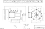 SPT0032 TECO-Westinghouse 3 HP 3600 RPM 145T Frame 208-230V TEFC Rolled Steel 1-Ph Motor