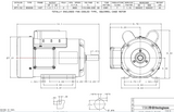 SPT1/52 TECO-Westinghouse 1 1/2 HP 3600 RPM 143T Frame 115/208-230V TEFC Rolled Steel 1-Ph Motor