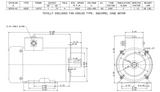 WP0014C TECO-Westinghouse 1 HP 1800 RPM 143TC Frame 230/460V TEFC Stainless Steel 3-Ph F3 Motor