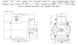 WFPV0/54C TECO-Westinghouse 1/2 HP 1800 RPM 56C Frame 230/460V TEFC Round Stainless Steel 3-Ph Motor