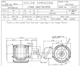 XPV0022C TECO-Westinghouse 2 HP 3600 RPM 145TC Frame 230/460V TEFC Cast Iron 3-Ph Exposion Proof Motor
