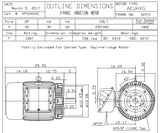 XPV0404C TECO-Westinghouse 40 HP 1800 RPM 324TC Frame 230/460V TEFC Cast Iron 3-Ph Exposion Proof Motor