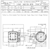 XP0152C TECO-Westinghouse 15 HP 3600 RPM 254TC Frame 230/460V TEFC Cast Iron 3-Ph Exposion Proof Motor