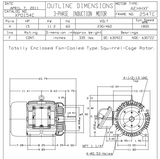 XP0154C TECO-Westinghouse 15 HP 1800 RPM 254TC Frame 230/460V TEFC Cast Iron 3-Ph Exposion Proof Motor