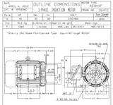 XP0406C TECO-Westinghouse 40 HP 1200 RPM 364TC Frame 230/460V TEFC Cast Iron 3-Ph Exposion Proof Motor