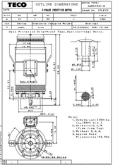 VSP0154 TECO-Westinghouse 15 HP 1800 RPM 254VP 230/460V TEFC Vertical Solid Shaft 3-Ph Motor