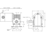 Dayton Model 3XA81 DC Gear Motor 40 RPM 1/8 hp TENV 90VDC