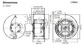 Dayton 1TDP4 Blower 71 CFM 1580 RPM 115V 60/50hz (2C067)