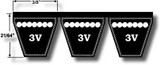 6-3V600-SK Pulley | 6.00" OD Six Groove Pulley / Sheave for 3V Style V-Belt (bushing not included)