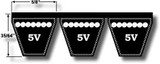 3-5V1400-E Pulley | 14.00" OD Three Groove Pulley / Sheave for 5V Style V-Belt (bushing not included)
