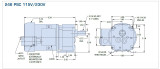 Bison 016-246-4011 Gear Motor 1/4 hp 159 RPM 115/230V 60/50 HZ.