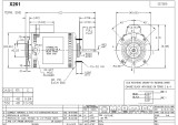 X261 Marathon 1/8 hp 825 RPM, 48Y, 115V Greenheck Replacement Motor