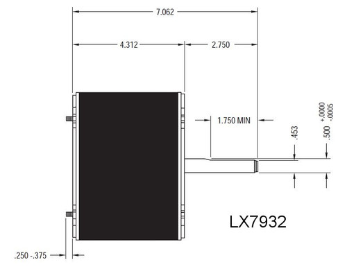 LX7932 Nidec | 1/3 hp 1075 RPM 1-Speed 208-230V; 5.6" Condenser Fan Motor