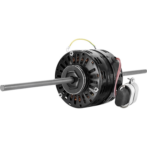 Direct OEM Replacement 1/10 hp 1050 RPM 3-Speed 5" Diameter 277 Volts, Double Shaft