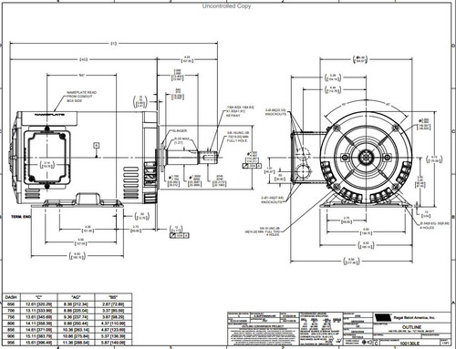 122074.00 Leeson |  1.5 hp 3600 RPM 143JM Frame ODP 230/460V