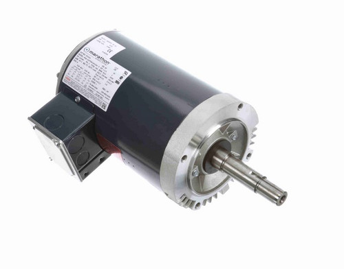 GT4103 Marathon 1 1/2 hp 3 phase 3600 RPM 143JMV Frame 230/460V ODP Marathon Close Couple Motor