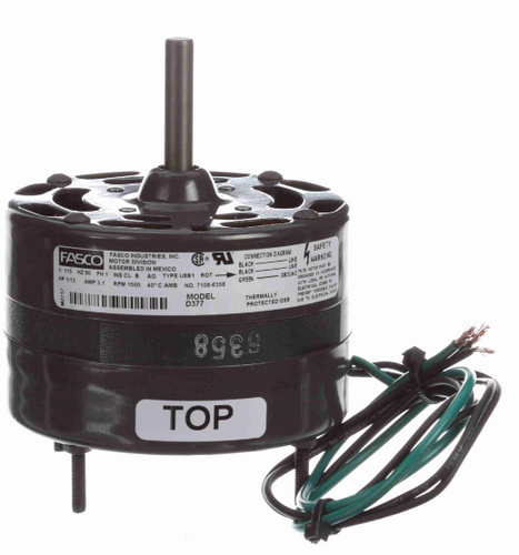 Fasco D377 Motor | 1/12 hp 1500 RPM CCW 4.4" Diameter 115 Volts (Jenn Air)