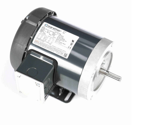 G586 Marathon 1/4 hp 1200 RPM 3-Phase  56C Frame TENV (base) 208-230/460V Marathon Motor