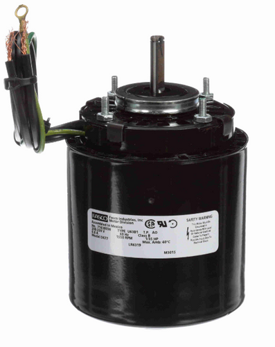 Fasco D477 Motor | 1/35 hp 1550 RPM CCW 3.9" Diameter 208-230 Volts