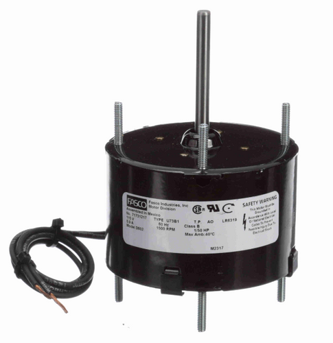 Fasco D602 Motor | 1/50 hp 1500 RPM CW 3.3" Diameter 115 Volts