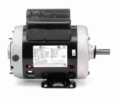 C420ES Century 1/2 hp 1200 RPM 1-Phase 56 Frame ODP (rigid base) 115/230V Century Motor # C420ES