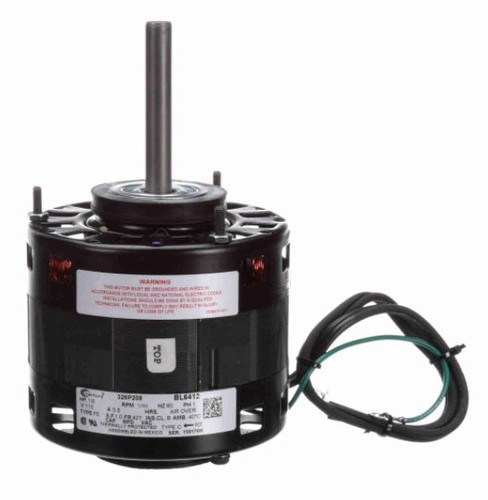 BL6412 Century 1/6 hp 1050 RPM CW 5" Diameter 115V Direct Drive Furnace Motor Century # BL6412