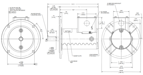 DC109 Century 1/8 hp DC Perm. Magnet C-Face 34 Frame TENV 1750 RPM (no base) 90V Marathon Motor # DC109