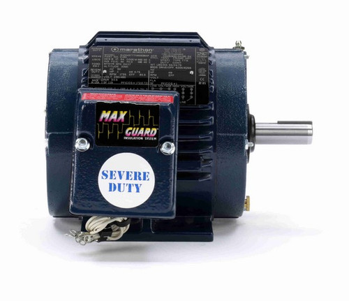 E461 Marathon Severe Duty 1 hp 1800 RPM 230/460V 3-Phase 143T Frame TENV (rigid base) Motor