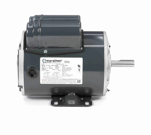 X912 Marathon 1 hp 1800 RPM 115/230V TENV 56 Frame Belt Drive Motor