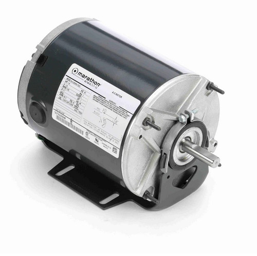 H197 Marathon 1/6 hp 1200 RPM 115V TENV 48 Frame Split-Phase Farm Motor