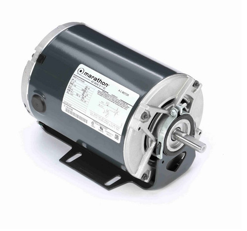 H112 Marathon 1/6 hp (1 speed) 115V 1200 RPM ODP 48 Frame Resilient Base  Blower Motor
