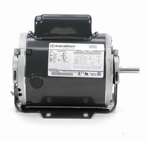 G1115 Marathon 1/4 hp (1 speed) 115/230V 1800 RPM ODP 48 Frame Cap Start Resilient Base Motor