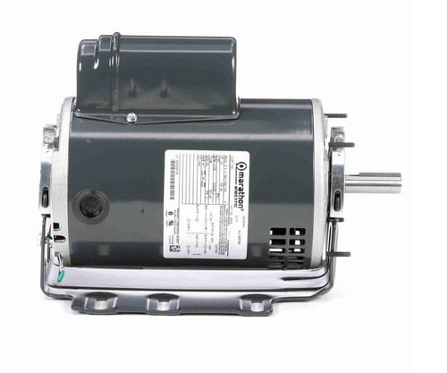 B608 Marathon 1/2 hp (1 speed) 277V 1800 RPM ODP 56 Frame Cap Start Resilient Base Motor