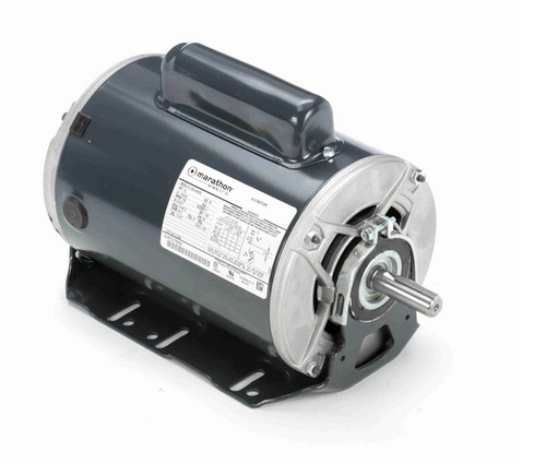 C1264 Marathon 1/2 hp (1 speed) 115/230V 1200 RPM ODP 56 Frame Cap Start Resilient Base Motor