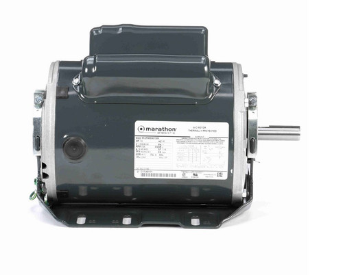 C1160 Marathon 1 1/2 hp (1 speed) 115/208-230V 1800 RPM ODP 56H Frame Cap Start/Run Resilient Base Motor