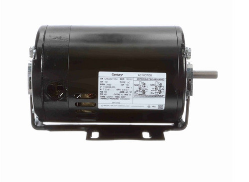 BF1052 Century 1/2 hp (1 speed) 115/208-230V 3600 RPM ODP 48 Frame Cap Start Resilient Base Motor