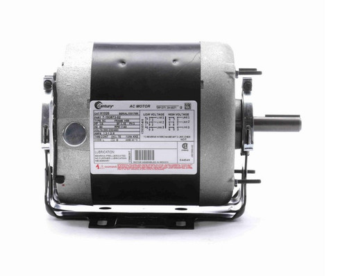 H1026 Century 1/4 hp (1 speed) 200-230/460V 1200 RPM TENV 56 Frame 3 Phase Resilient Base Motor