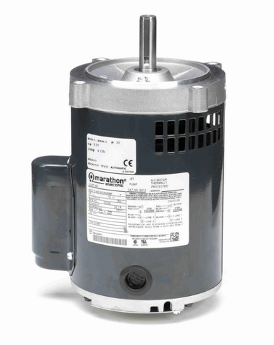 O212 Marathon 1/2 HP (1 Speed) 115/208-230V 3450 RPM ODP 56C Cap Start Oil Burner Motor