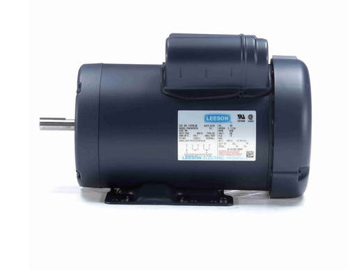 116705.00 Leeson 3 hp 3600 RPM 230V 56H Frame TEFC Rigid-Base Motor