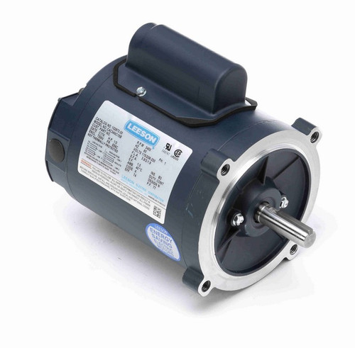 102873.00 Leeson 1/3 hp 115/208-230V 3600 RPM TENV 56C Frame Cap Start Motor
