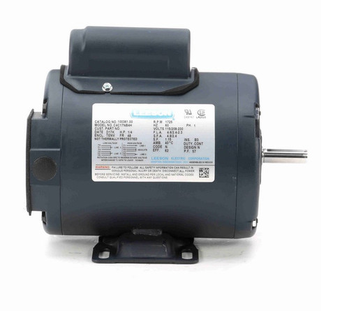 100361.00 Leeson 1/4 hp 1800 RPM 115/208-230V 48 Frame TENV Rigid Base Motor